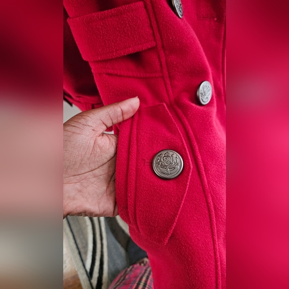 Worthington Red Winter Coat with Removable Fur - Picture 6 of 10